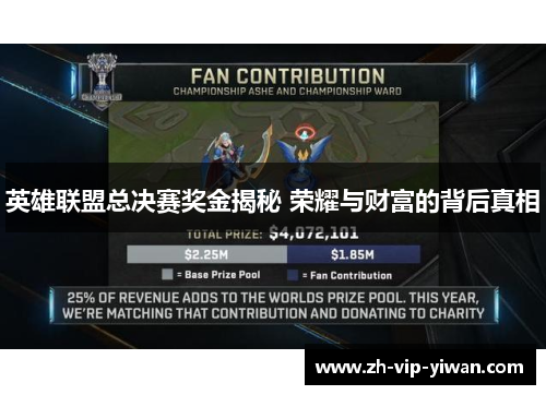 英雄联盟总决赛奖金揭秘 荣耀与财富的背后真相