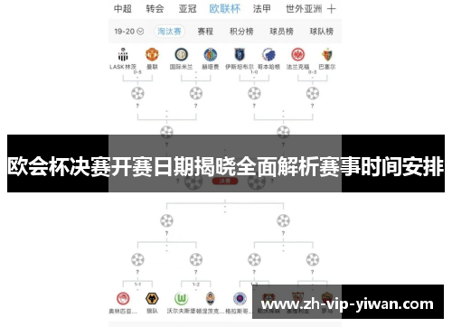 欧会杯决赛开赛日期揭晓全面解析赛事时间安排